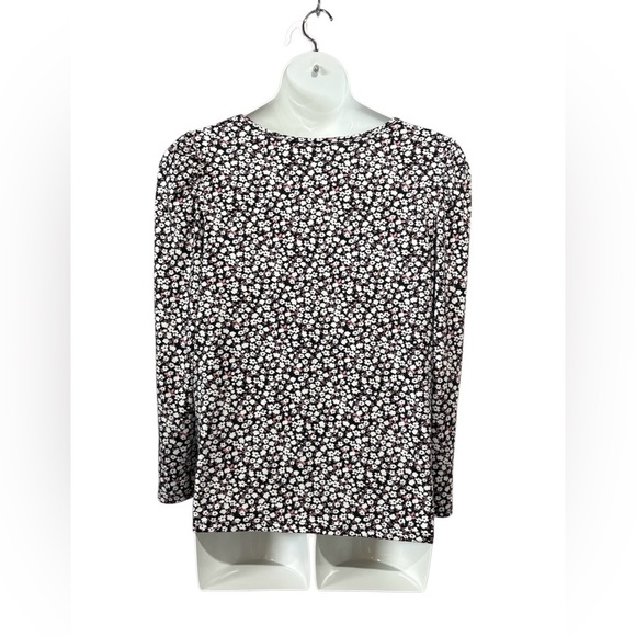 NWOT, Reitmans, Plus Size Long-Sleeve V-Neck Tee, XXL, White, Black, Pink - Picture 7 of 9